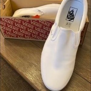 Classic Slip On, True White Vans